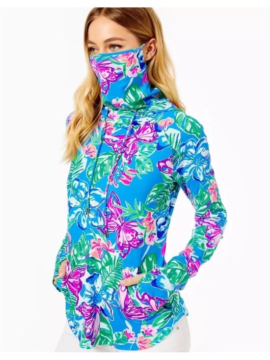 Lilly Pulitzer Tops - Liliblock Popover Pundy Blue Isle Be Back S
